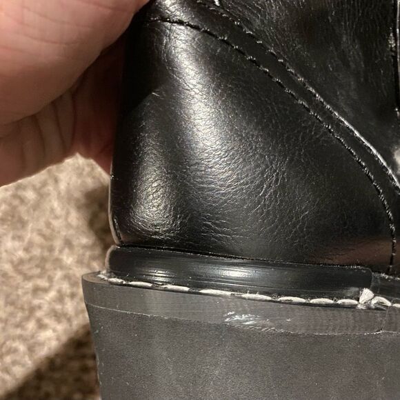 ❤️SALE ❤️Dolls Kill Goth Platforms Deep Black Silver Buckles  Accents Size 8 - Picture 11 of 13